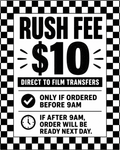DTF transfers same day rush fee // Order before 9am CST or if earlier time agreed with Ejxcreations upon ordering