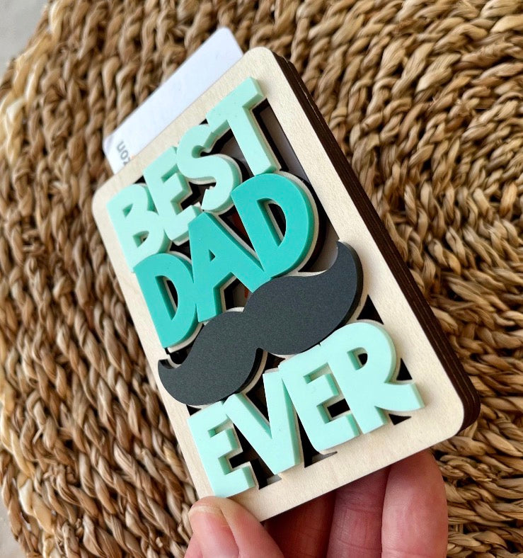 Best dad ever, gift card holder