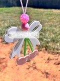 Car charm, pink cherries