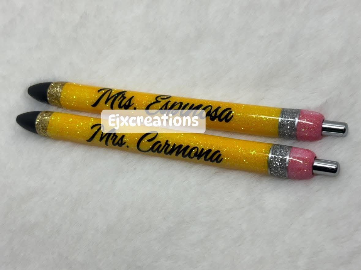 Custom pencil inspired pen